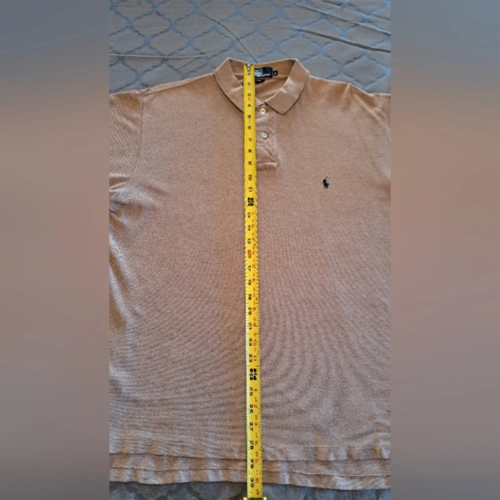 Ralph Lauren Light Brown Men's Large Short SL Polo Shirt Made In Bolivia